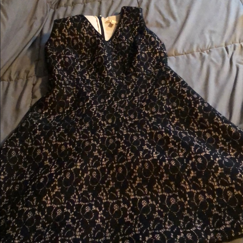 Boutique black and cream dress NWOT